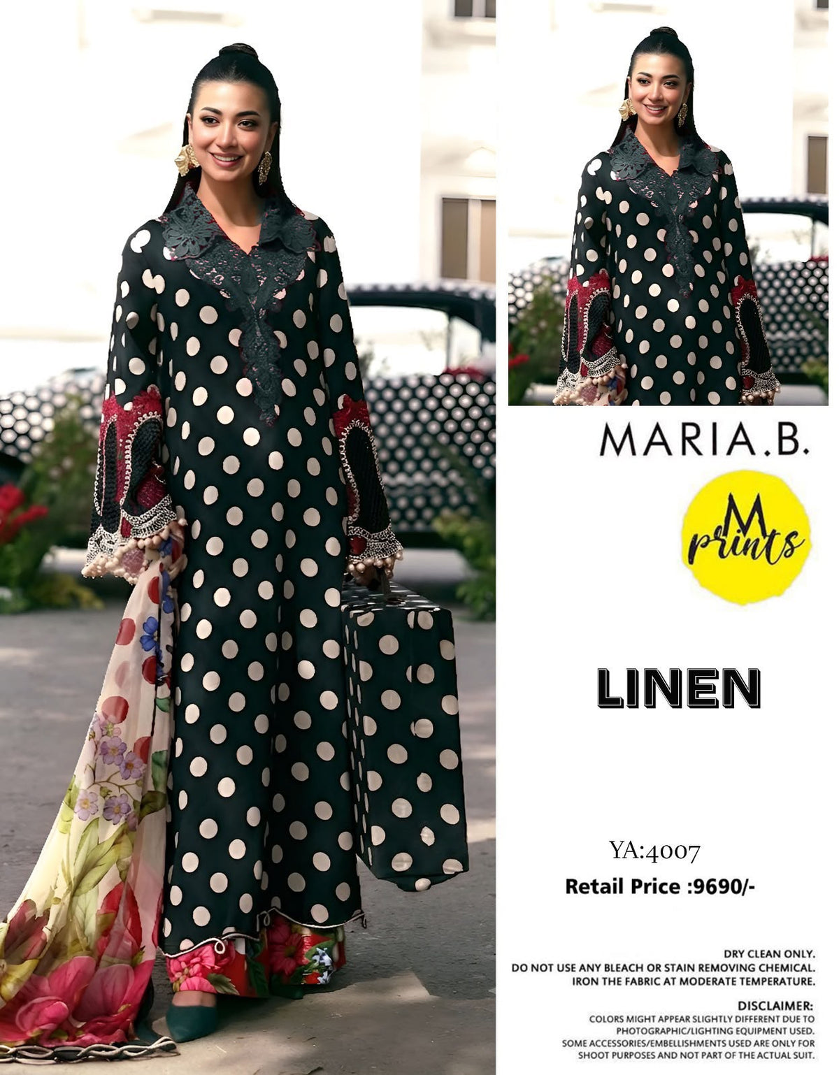 Maria.B. M.Prints Premium Winter Linen Suit – YA:4007
