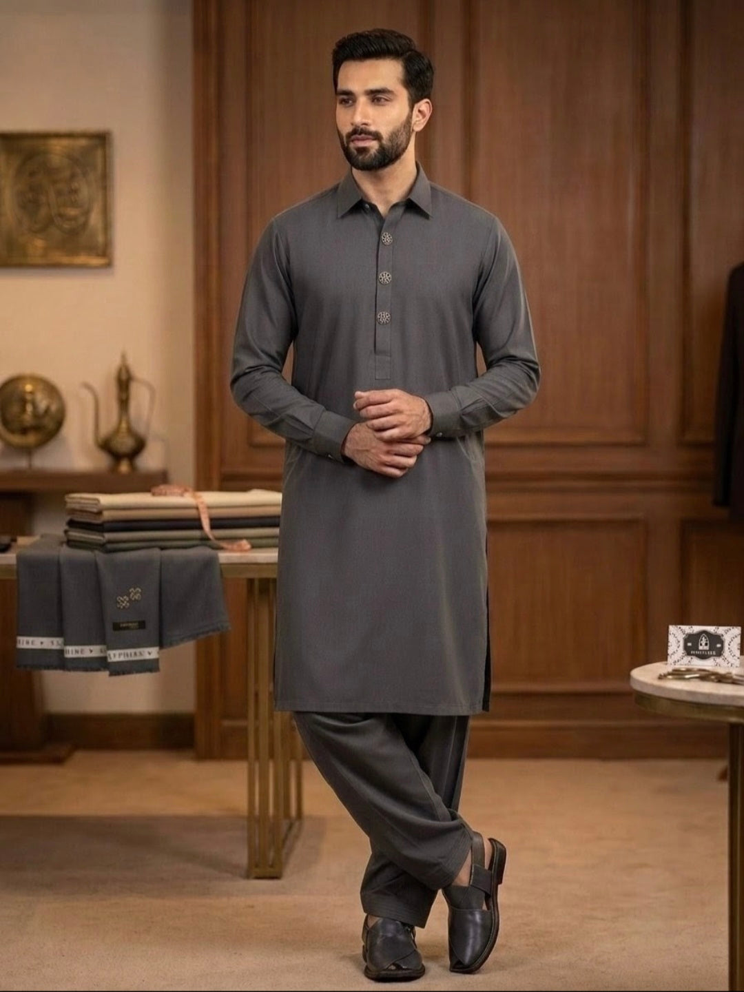 SAPPHIRE Premium Men's Tropical Wash & Wear Unstitched Shalwar Kameez Fabric (4-Season)
