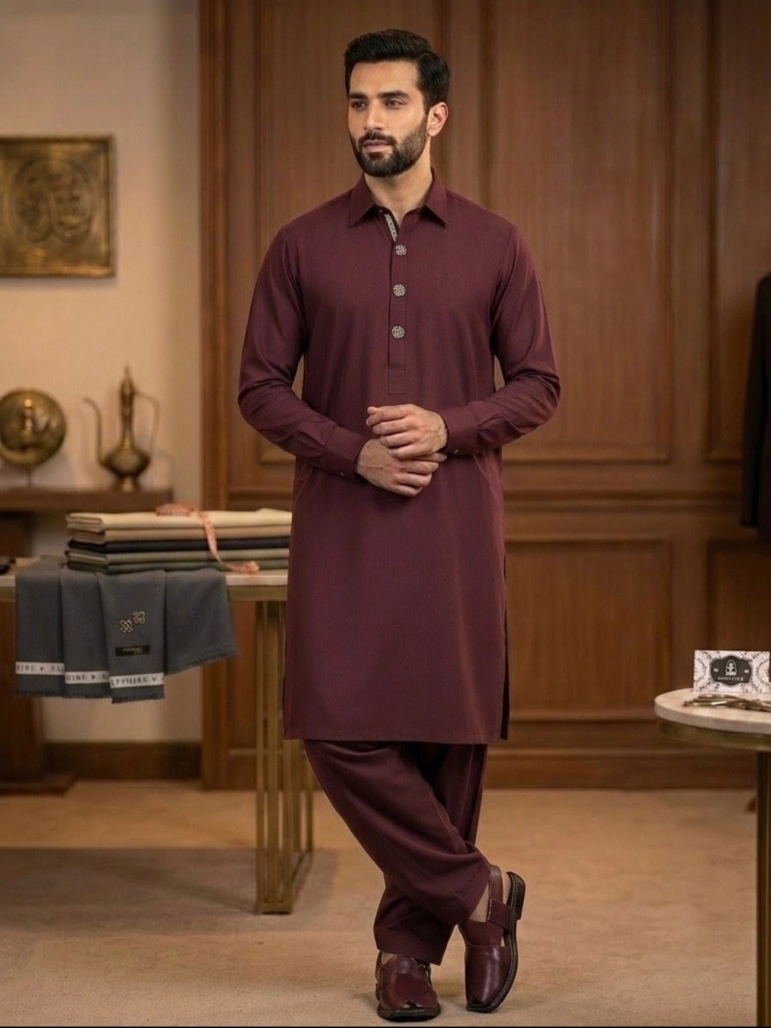 SAPPHIRE Premium Men's Tropical Wash & Wear Unstitched Shalwar Kameez Fabric (4-Season)