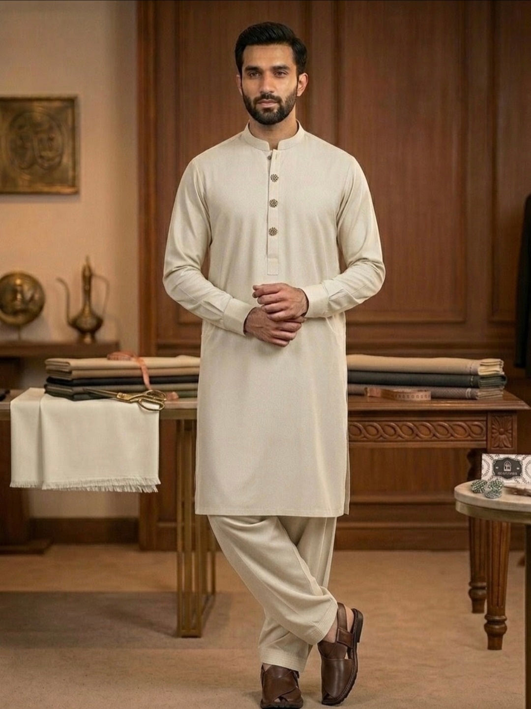 SAPPHIRE Premium Men's Tropical Wash & Wear Unstitched Shalwar Kameez Fabric (4-Season)